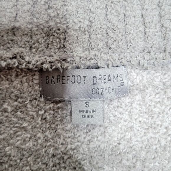 Barefoot Dreams Cozychic Geometric 3/4 Sleeve Oversized Open Cardigan Size Small - Picture 7 of 12